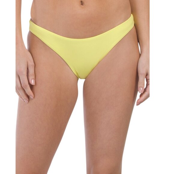 PQ SWIM Lemon Made In Colombia Basic Ruched Full Swimsuit Bottom - Picture 1 of 2